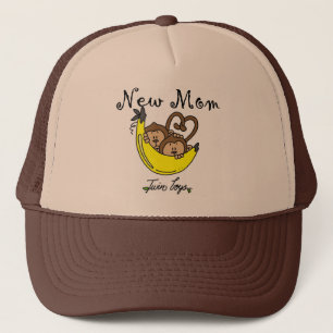 Twin Boys New Mom Tshirts and Gifts Trucker Hat
