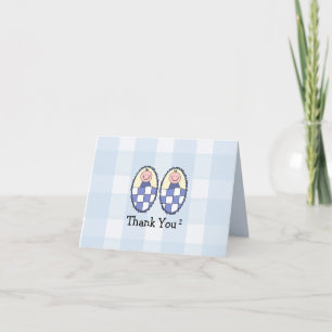 Twin Boys Thank You Card