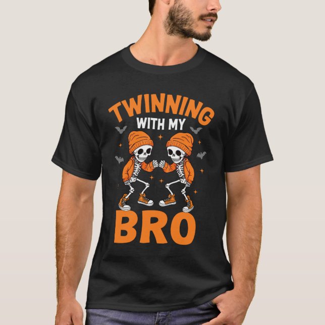 Twin Boys Twinning Halloween Best Friend Matching  T-Shirt (Front)