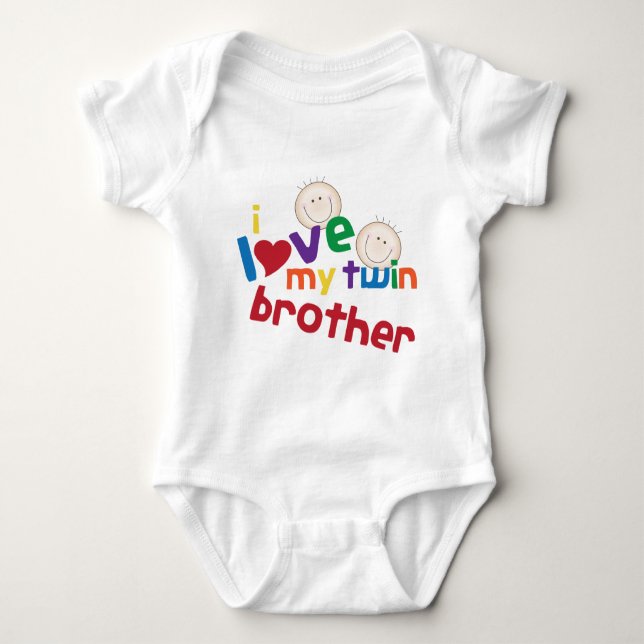Twin Brother Baby Bodysuit (Front)