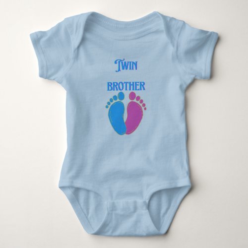 Twin brother baby bodysuit