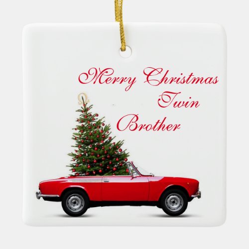 TWIN BROTHER CHRISTMAS ORNAMENT  WISHES