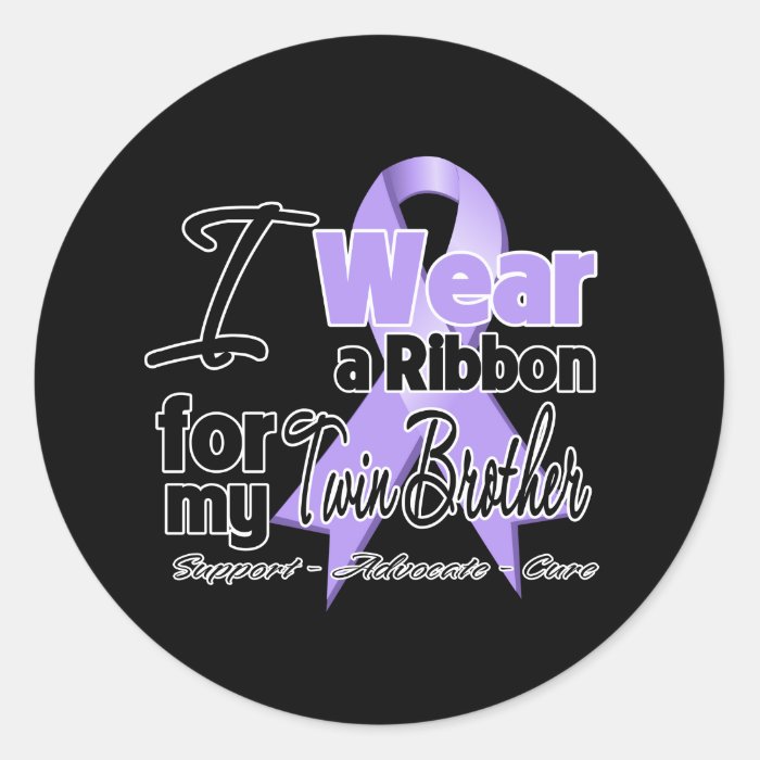 Twin Brother   General Cancer Ribbon Stickers