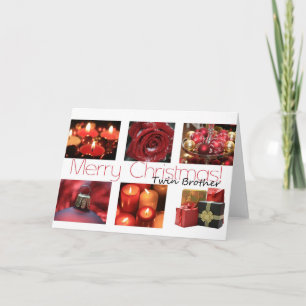 Twin brother Merry Christmas card