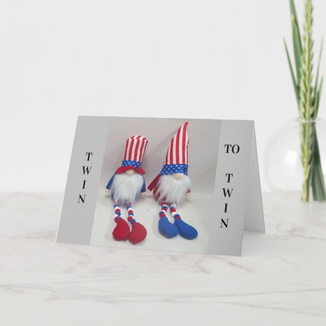 **TWIN BROTHER OR TWIN SISTER** BIRTHDAY CARD (Front)