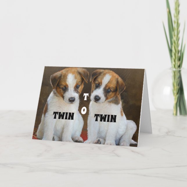 **TWIN BROTHER OR TWIN SISTER** BIRTHDAY CARD (Front)