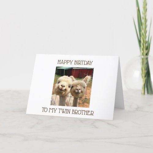 TWIN BROTHER SHARING BIRTHDAYS IS GREAT CARD