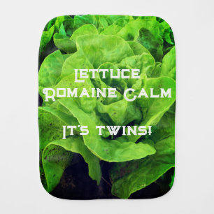 Twin Burp Cloth- Lettuce Romaine Calm Baby Burp Cloth