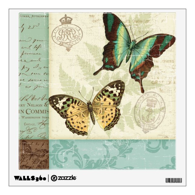 Twin Butterflies Wall Sticker (Front)