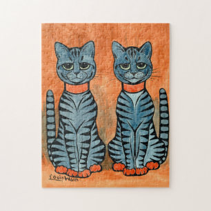 Twin Cats By Louis Wain Jigsaw Puzzle