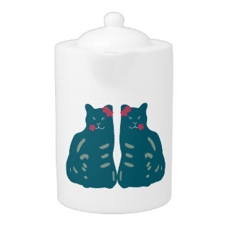 Twin Cats Teapot