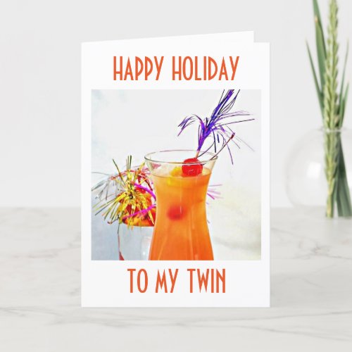 TWIN CHEERS AND HOLIDAYHAPPY NEW YEAR WISHES HOLIDAY CARD