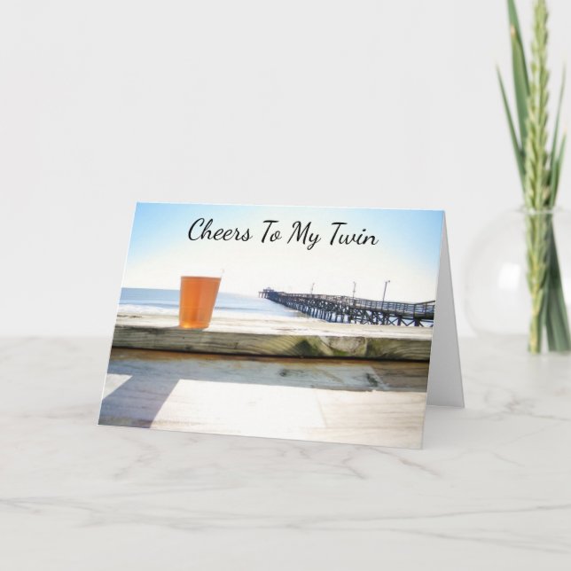 ***TWIN*** "CHEERS ON YOUR BIRTHDAY" CARD (Front)
