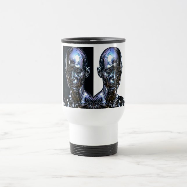 Twin Chrome Sentinel Travel Mug (Center)