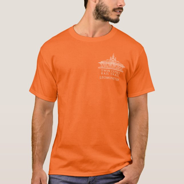 Twin Cities Rail Trail Leominster White Print T-Shirt (Front)