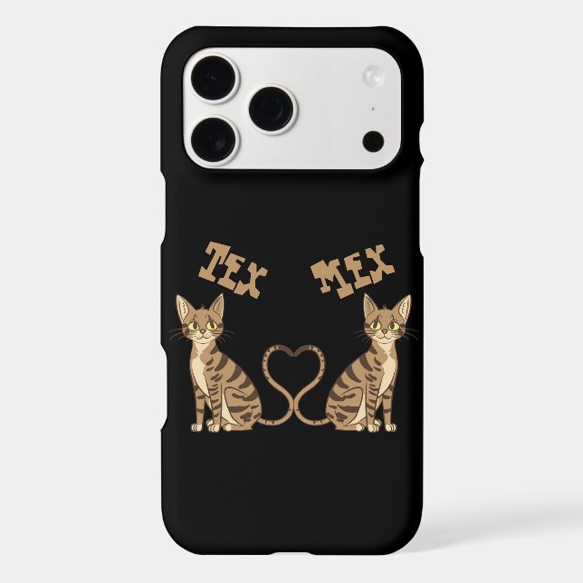 TWIN CUTE BENGAL CATS  IPHONE CASE (Back)