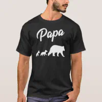 Mens Funny Papa Bear 2 Cubs Vintage Retro Unisex Shirt Gift for Dad