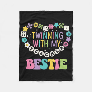 Twin Day Friends Teacher Twinning With My Bestie M Fleece Blanket