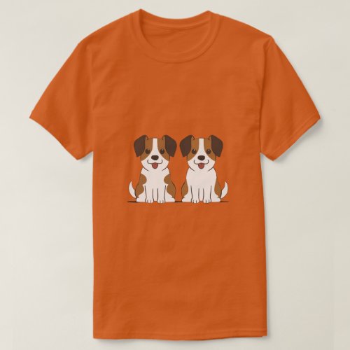 Twin Dogs Customizable T_Shirt