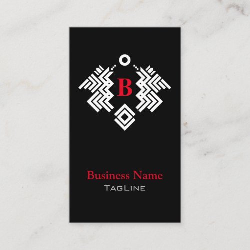 Twin Dragon Royal Emblem with initial Business Card