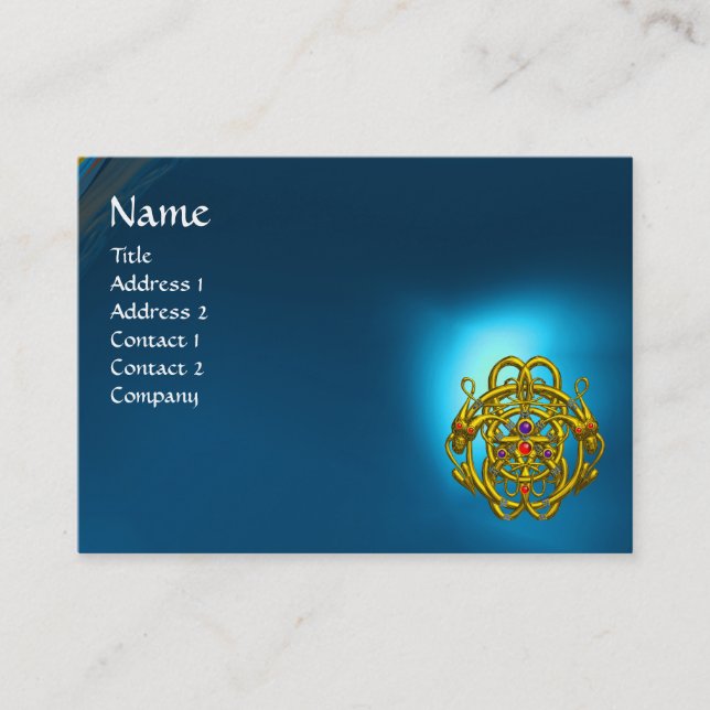 TWIN DRAGONS Blue Sapphire Business Card (Front)
