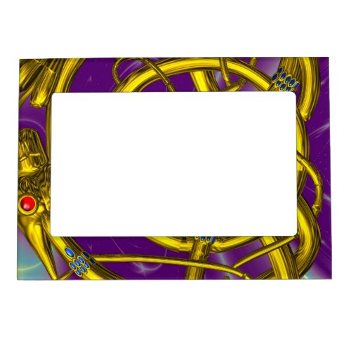 TWIN DRAGONS  Detail  Purple Magnetic Photo Frame