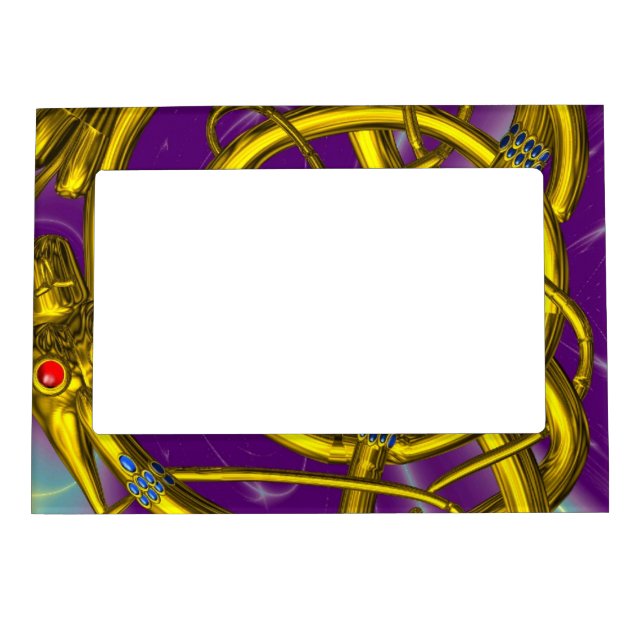 TWIN DRAGONS  Detail  ,Purple Magnetic Photo Frame (Front)