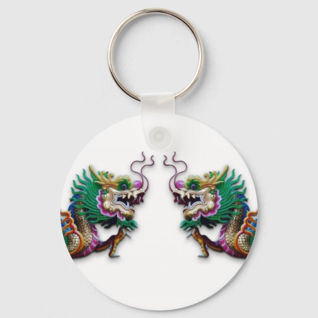 Twin Dragons Keychain (Front)