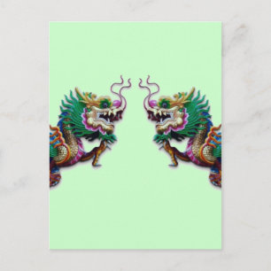 Twin Dragons Postcard