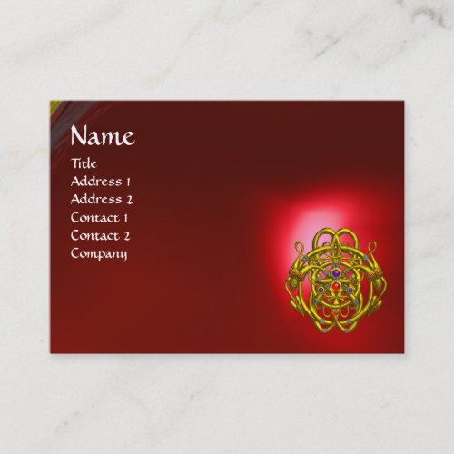 TWIN DRAGONS Red Ruby Business Card