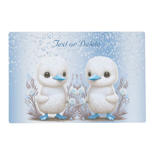 Twin Ducks Blue Floral Placemat