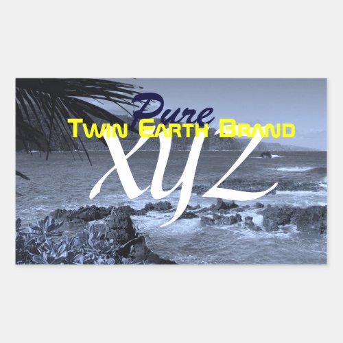 Twin Earth Brand Pure XYZ Rectangular Sticker