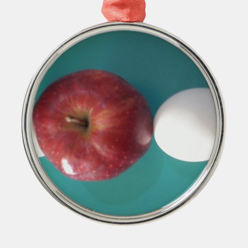 Twin Egg red apple for a pieJPG Metal Ornament