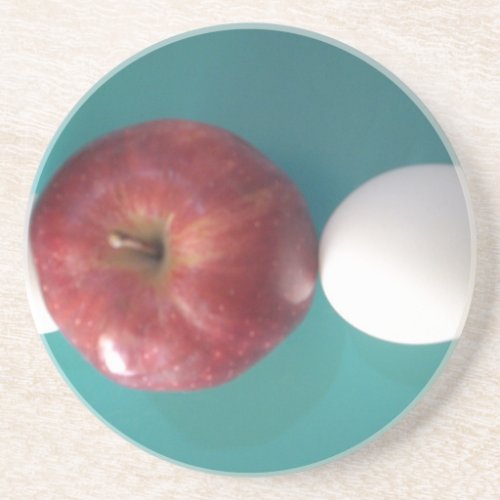 Twin Egg red apple for a pieJPG Sandstone Coaster