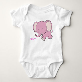 Twin Elephant baby onsie Bodysuit