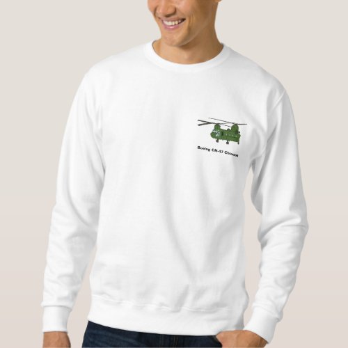 Twin_Engine CH_47 Chinook Military Helicopter Sweatshirt