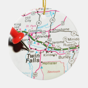 Twin Falls, Idaho Ceramic Ornament
