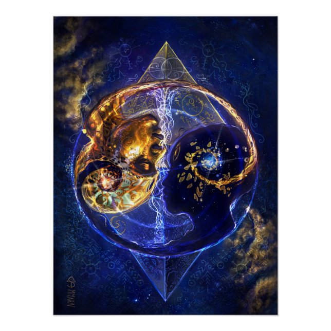 Twin flame balance artwork poster (Front)