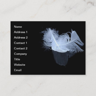 Twin flame feathers and reflection business card