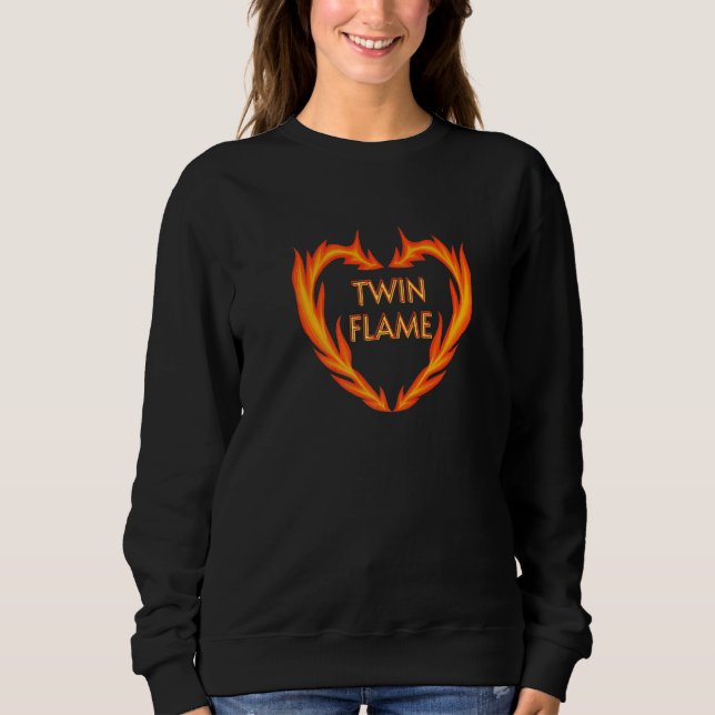 Twin Flame Fire Heart Sweatshirt (Front)