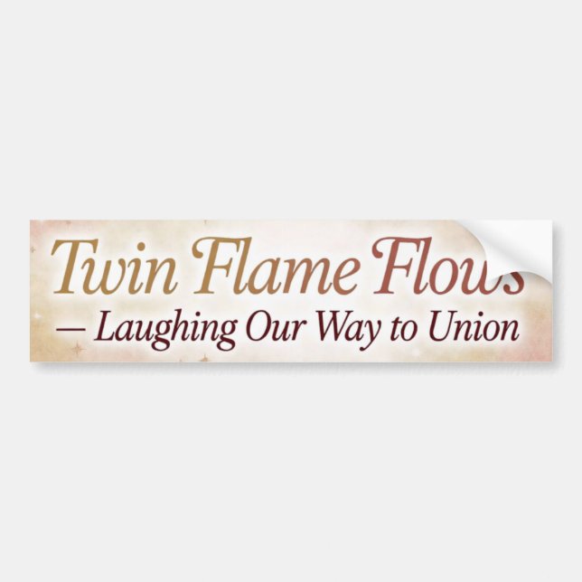 Twin Flame Flows Laughing bumper sticker (Front)