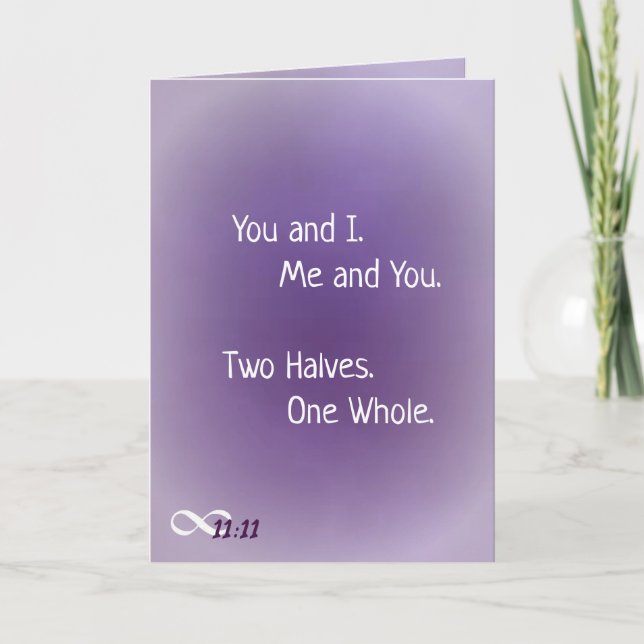 Twin Flame Poem Holiday Card (Front)