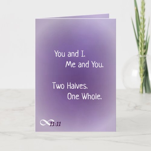 Twin Flame Poem Holiday Card