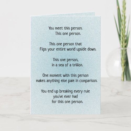 Twin Flame Soulmates Connection THE ONE Poem Holiday Card
