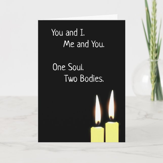 Twin Flame Soulmates Poem Holiday Card (Front)