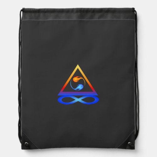 Twin Flame Symbol_ Drawstring Bag