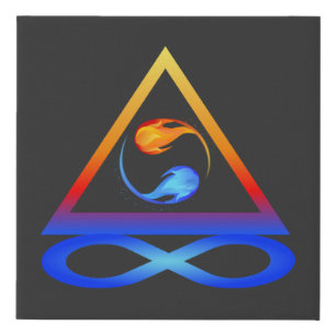 Twin Flame Symbol- Faux Canvas Print