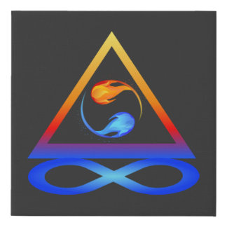 Twin Flame Symbol- Faux Canvas Print