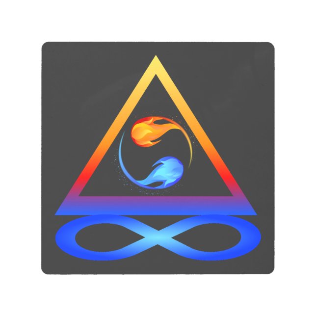 Twin Flame Symbol- Metal Print (Front)