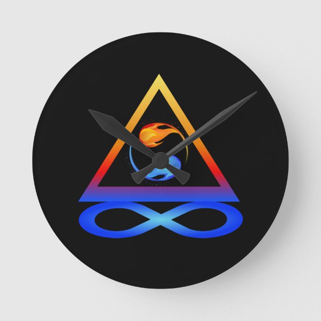 Twin Flame Symbol- Round Clock (Front)